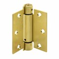 Prime-Line Door Hinge Commercial UL Adjust Self-Close, 3-1/2 in. with Sq. Corners, Satin Brass 3 Pack U 1158263